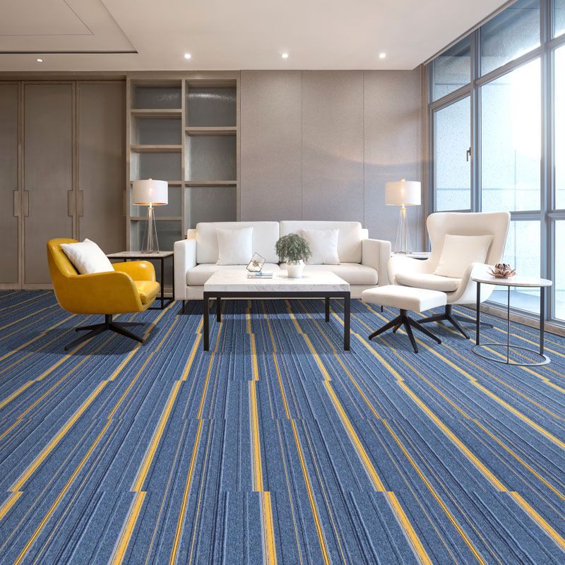Sikunuo | Dark Color Level Loop Carpet Tile Non-Slip Self-Adhesive Indoor Office Carpet Tiles