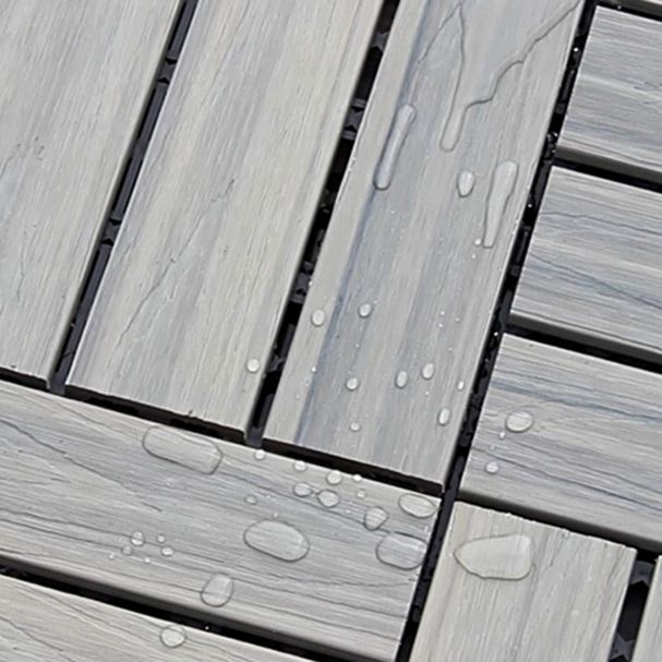Sikunuo | Interlocking composite deck tiles Striped pattern patio tiles