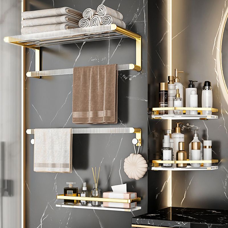 Sikunuo | Metal and Acrylic Bathroom Accessory Set Transparent Bathroom Accessories