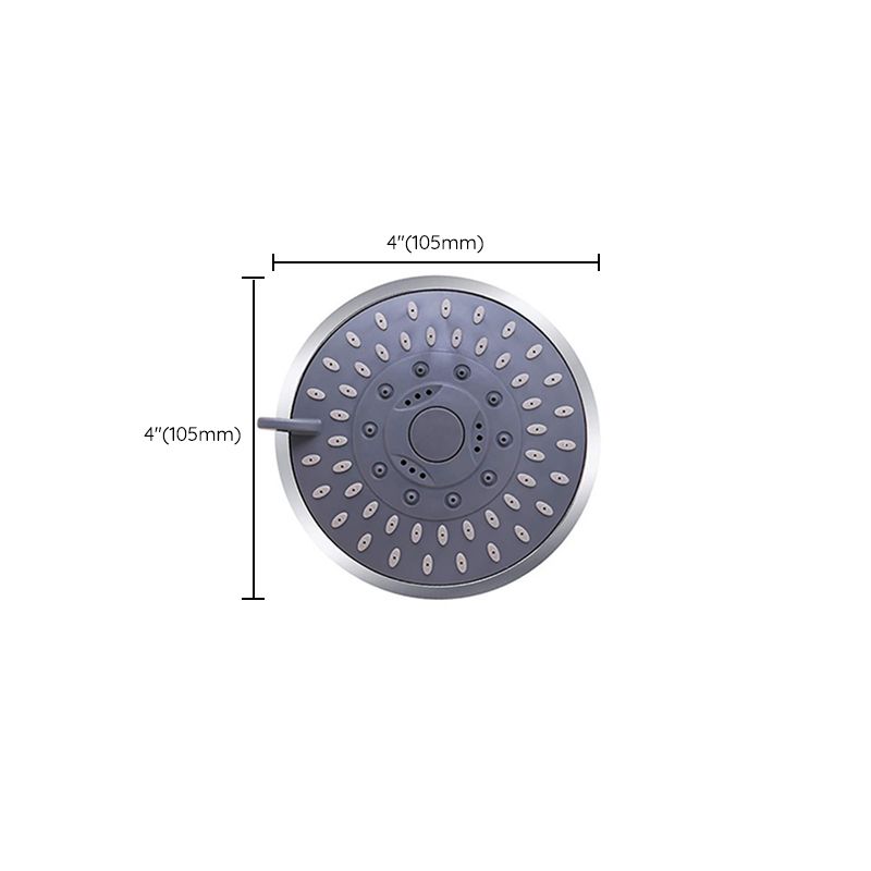 Sikunuo | 5 Sprays Shower Head Wall Mounted Silver Round Fixed Shower Head