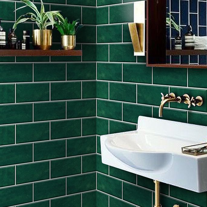 Sikunuo | Mosaic tiles peel and attach tiles PVC backsplash peel and attach wall tiles in green