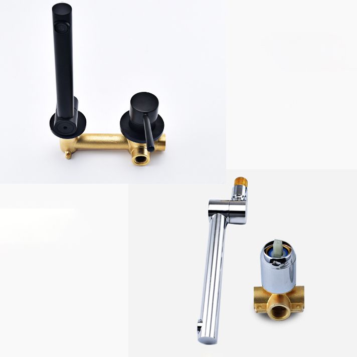 Sikunuo | Contemporary Wall-Mounted Single-Hand Kitchen Faucet Low Arc Water Filler