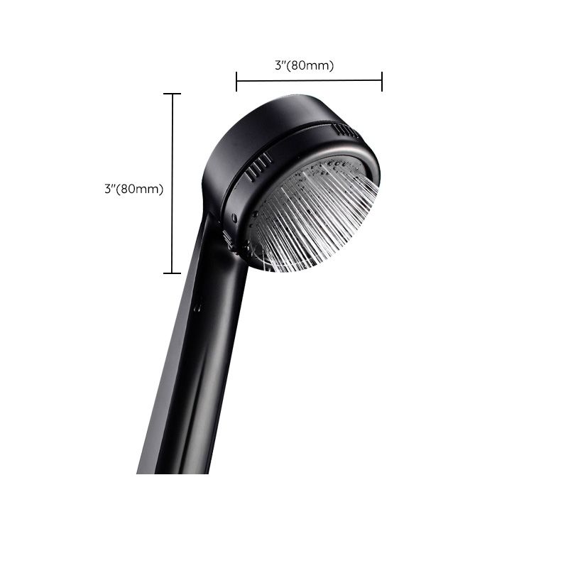 Sikunuo | Contemporary Shower Head Round Handheld Shower Head Combination in Black