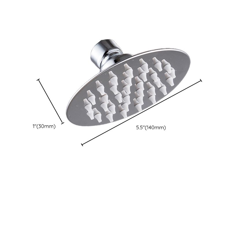 Sikunuo | Round shower head made of stainless steel in silver wall-mounted shower head