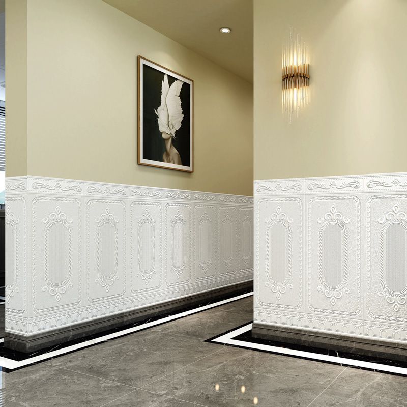 Sikunuo | Glam Style Wall Cladding Living Room Peel and Stick 3D Embossed Waterproof Wall Cladding