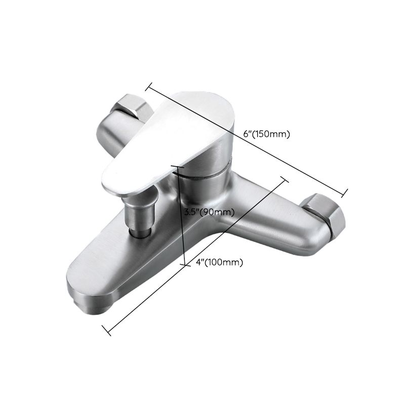 Sikunuo | Contemporary Bathtub Filling Trim 304 Stainless Steel Wall Mounted Bathtub Faucet
