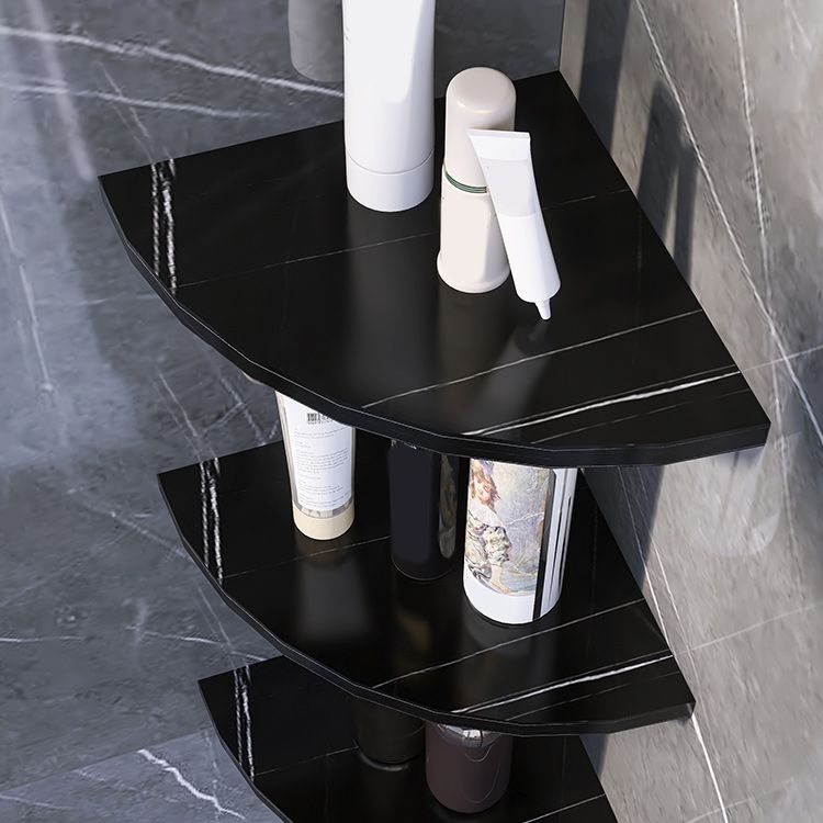 Sikunuo | 3-piece modern bathroom accessory set marble and metal bathroom shelf