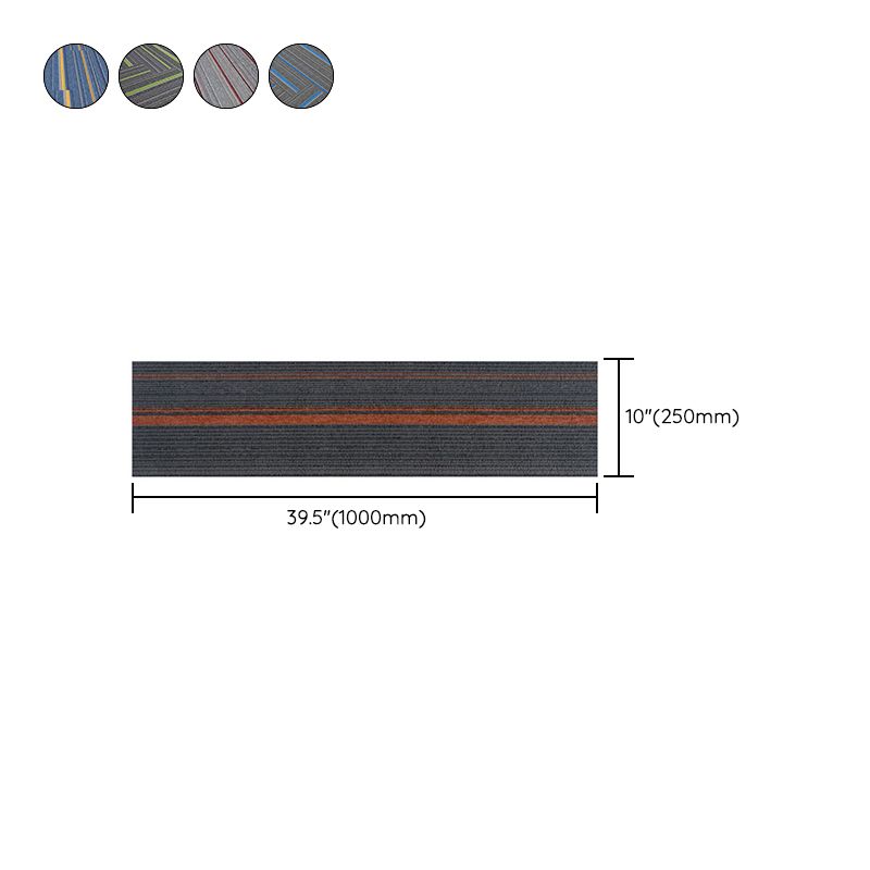Sikunuo | Dark Color Level Loop Carpet Tile Non-Slip Self-Adhesive Indoor Office Carpet Tiles