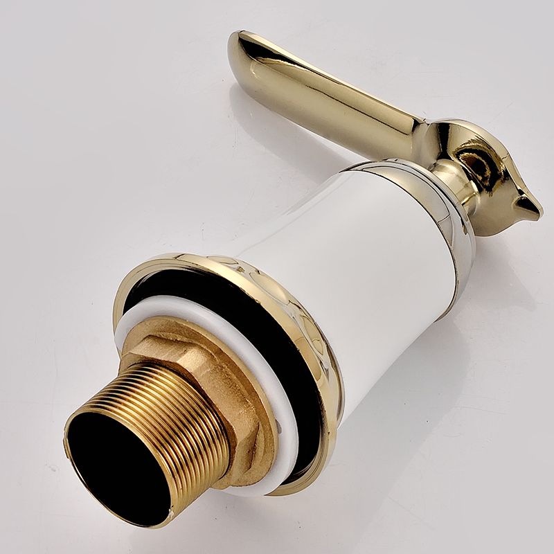 Sikunuo | Glam Bathtub Faucet Trim Deck Mounted Lever Handle Swivel Spout Bathtub Faucet