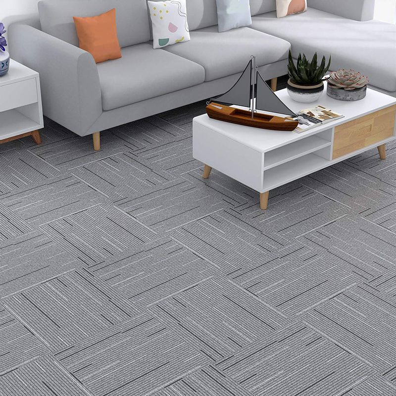 Sikunuo | Fabric Look Plastic Floor Water Resistant Square Edge Floor Tiles