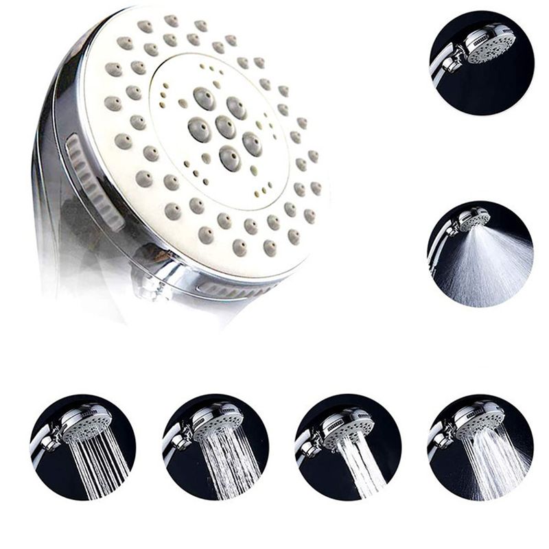 Sikunuo | Round Dual Shower Head Stainless Steel 5 Spray Patterns Wall Mounted Shower Head