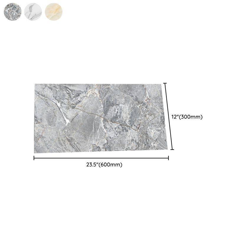 Sikunuo | Multi-Tonal Style Vinyl Plank Peel and Stick Porcelain Tile Look Vinyl Plank Flooring