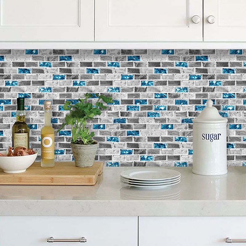 Sikunuo | Peel and Stick Wall Tile Water Repellent Rectangle PVC Peel & Stick Subway Tile