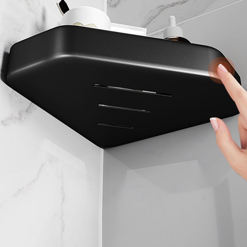 Sikunuo | Matt black bathroom accessories set Modern anti-rust 1/2/3-piece bathroom shelf