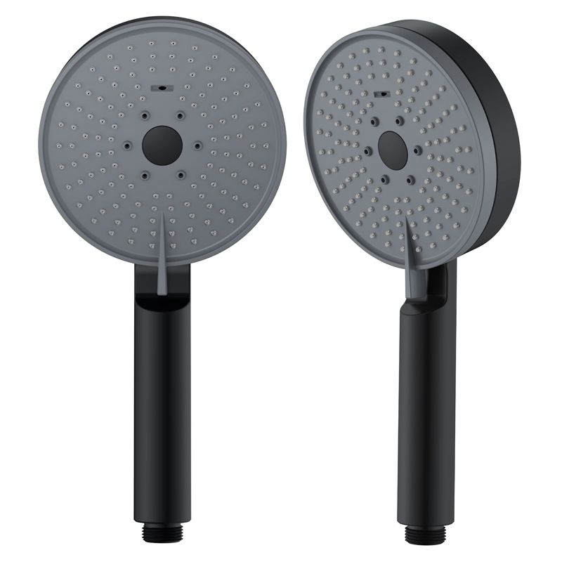 Sikunuo | Matt Black Hand Shower Modern 3-Stream Round Wall Mounted Hand Shower