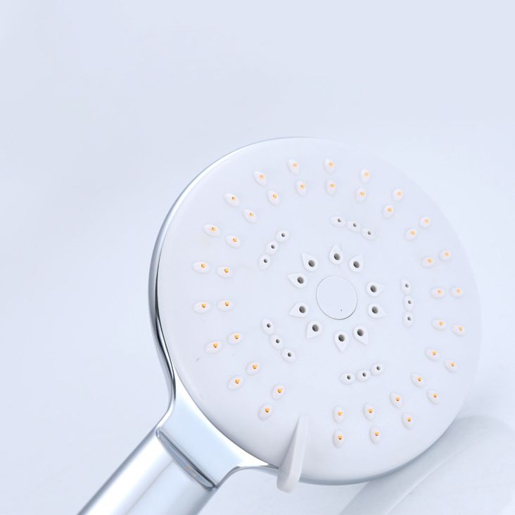 Sikunuo | Silver Shower Head Combo Metal Modern 5 Spray Pattern Shower Heads