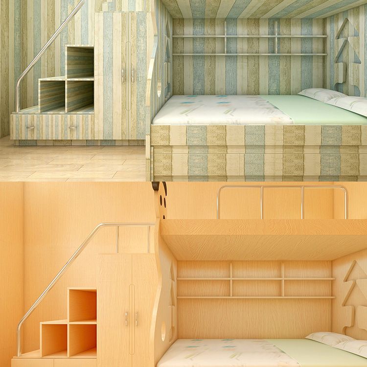 Sikunuo | Modern Pearl Wainscoting PVC Wood Grain Wall Access Panel Peel and Stick Wall Tile