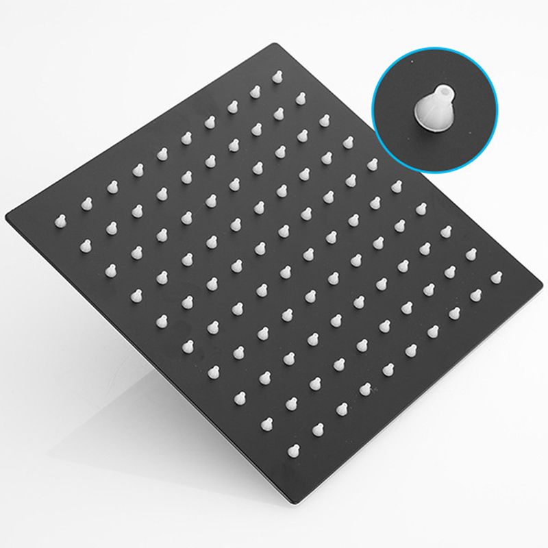 Sikunuo | Square and Round Shower Head made of Stainless Steel, Fixed Mounted Ceiling Shower Head in Black