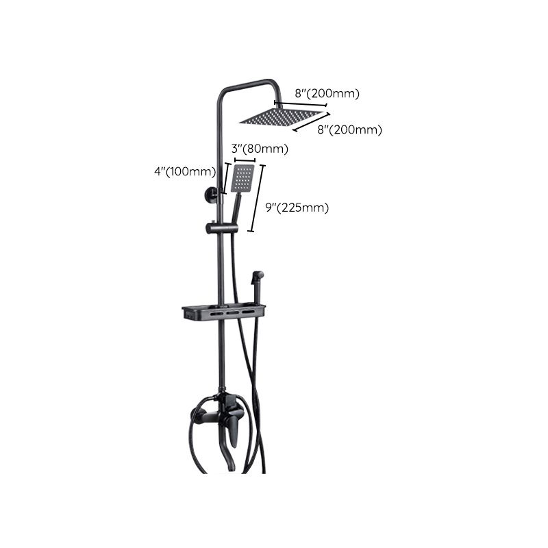 Sikunuo | Adjustable Spray Sample Shower Combination Metal Shower Fitting Arm Shower Head with Slip Bar
