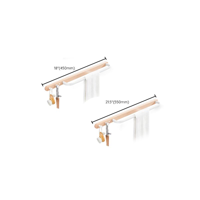 Sikunuo | White Bathroom Set Solid Wood & Aluminium Bathroom Accessories individually or as a set