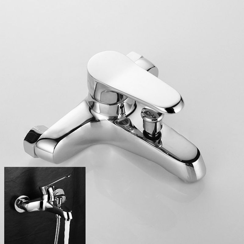 Sikunuo | Bathroom Bathtub Pull-Out Wall-Mounted Hand Shower Fixed Bathtub Faucet