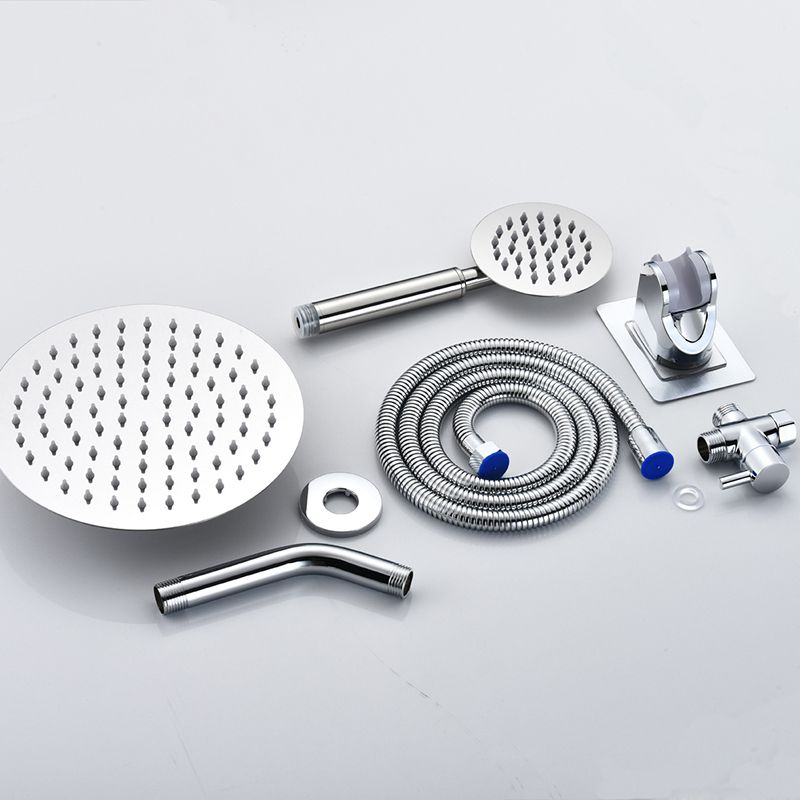 Sikunuo | Home Round Dual Shower Heads Modern Style Wall Mounted Metal Dual Shower