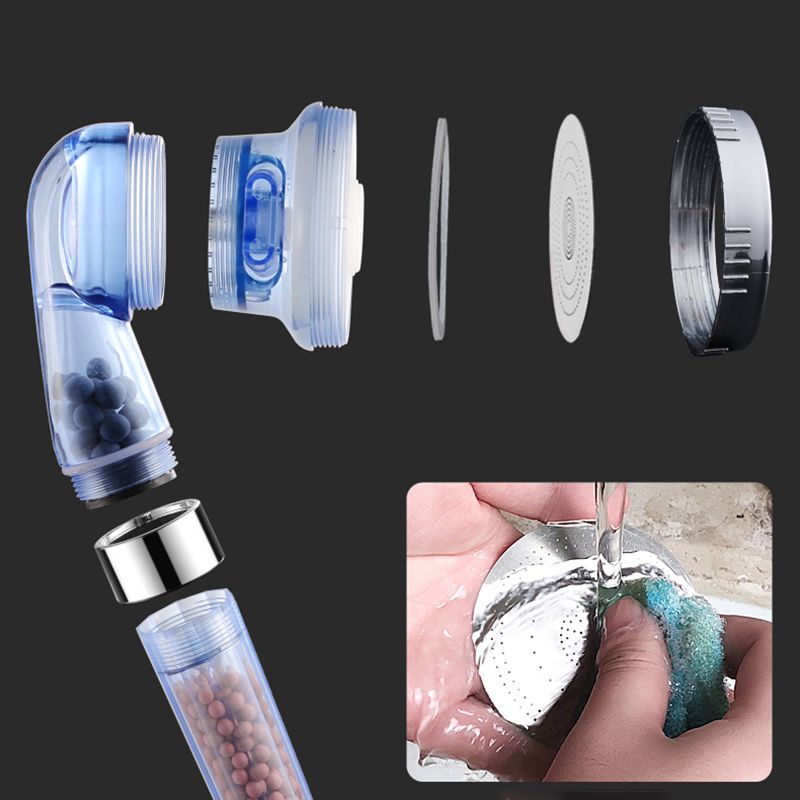 Sikunuo | Bathroom Showerhead Plastic Water Filtration Round Hand Shower
