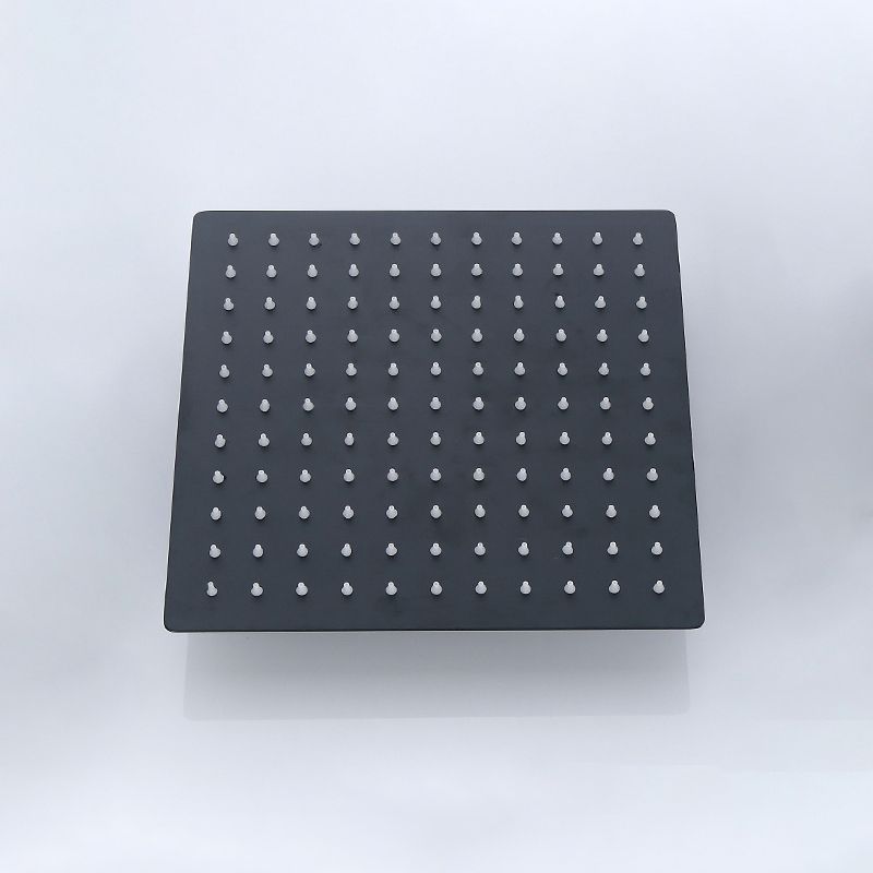 Sikunuo | Black Square Fixed Shower Head Modern Style Wall Mounted Shower Head