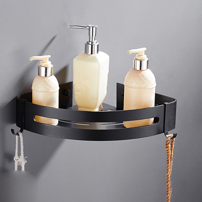 Sikunuo | Matt Black Modern Bathroom Accessory Set, Set of 3, Bathroom Shelf