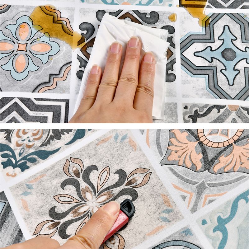 Sikunuo | Multi-Tonal Style Vinyl Plank Peel and Stick Porcelain Tile Look Vinyl Plank Flooring