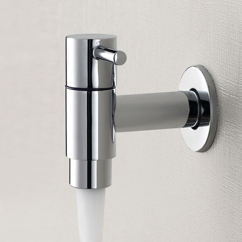 Sikunuo | Contemporary Wall-Mounted Bathroom Faucet Single Hole Low Arc Solid Brass Circular Faucet