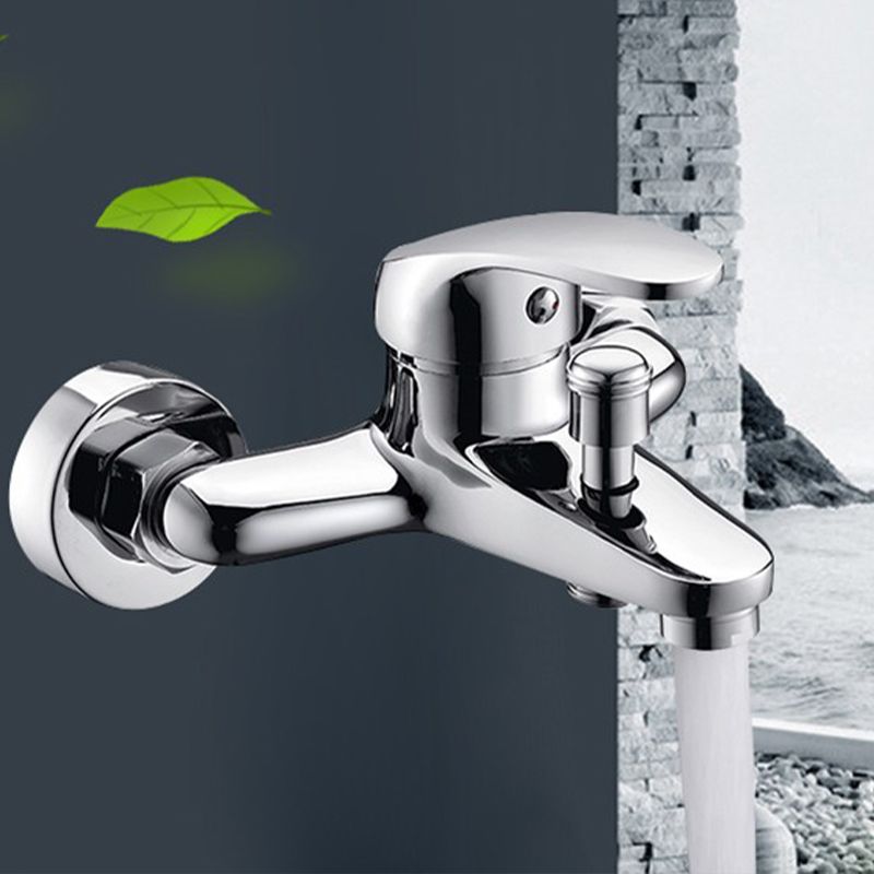 Sikunuo | Modern Silver Bathtub Spout Single-Hole and Two-Hole Installation Faucet