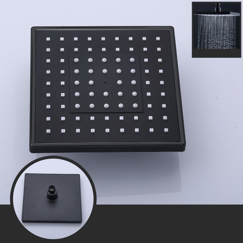 Sikunuo | Contemporary Style Shower Head Plastic Fixed Shower Head in Round and Square Shape
