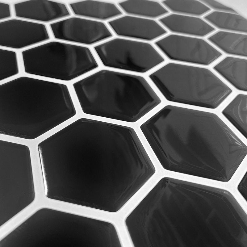 Sikunuo | Hexagonal Peel & Stick Tile Stain-Resistant Plastic Peel & Stick Tile for Shower