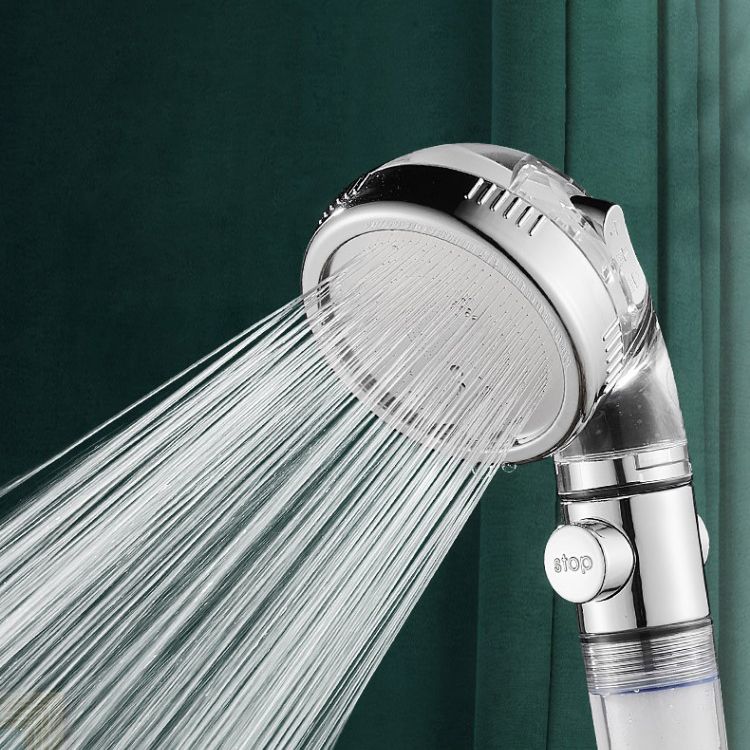 Sikunuo | Modern Handheld Shower Head Round Filter Ball Spray Head in Silver
