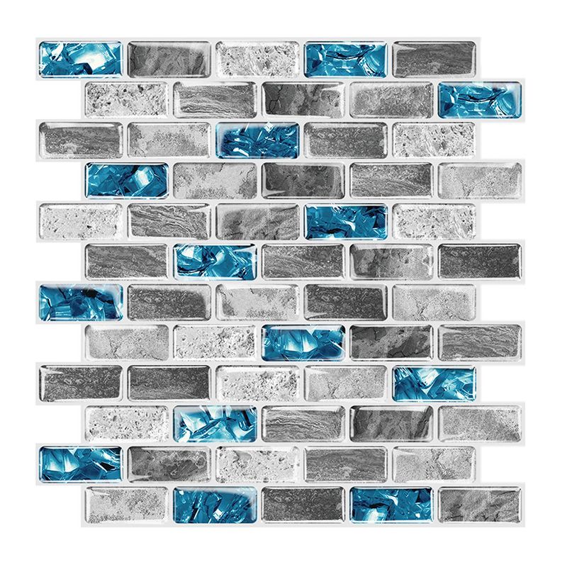 Sikunuo | Peel and Stick Wall Tile Water Repellent Rectangle PVC Peel & Stick Subway Tile
