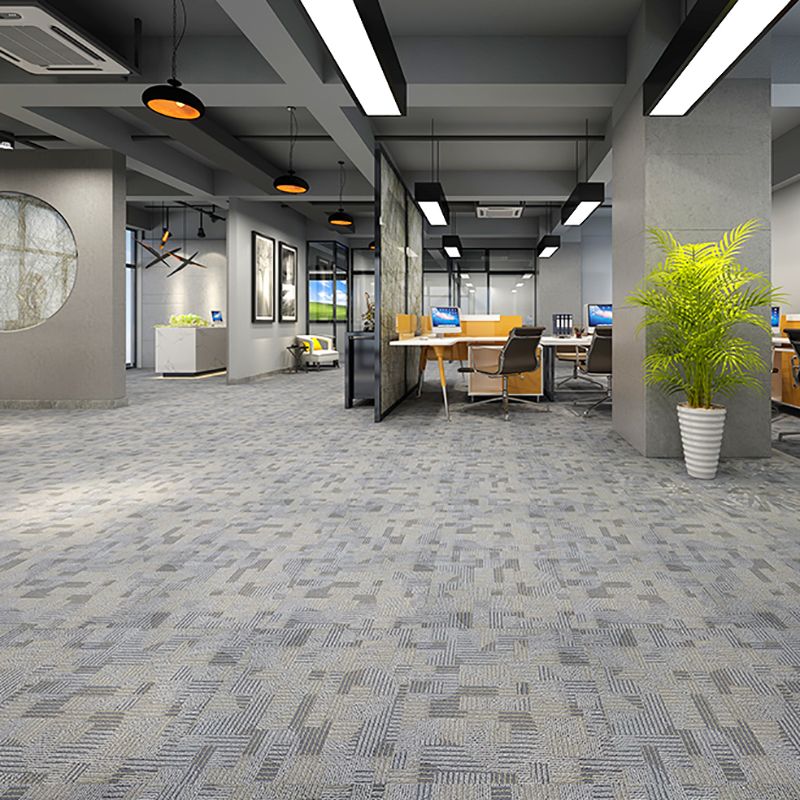 Sikunuo | Waterproof Plastic Floor Rectangular Fabric Look Square Edge Floor Tile