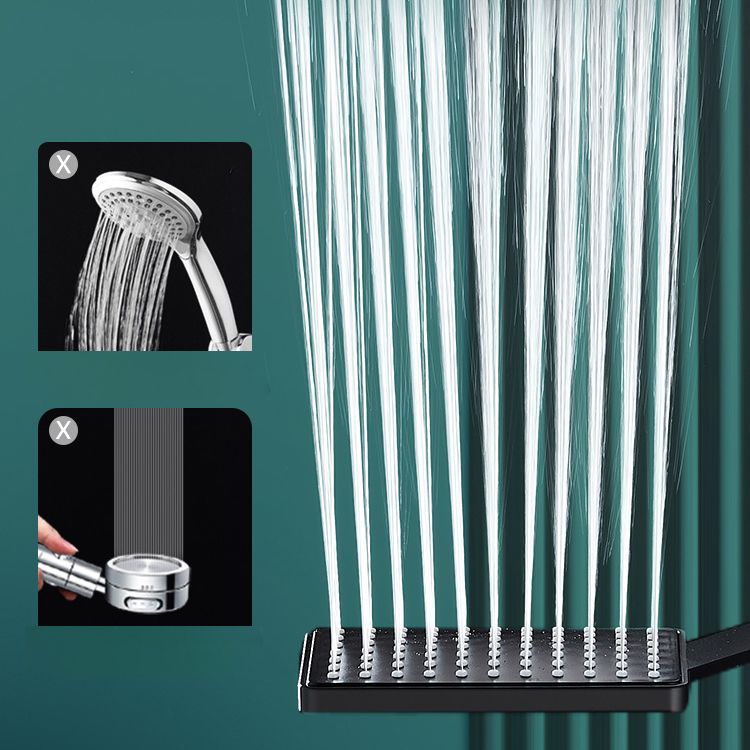 Sikunuo | Contemporary Handheld Supercharged Shower Head Square Turbo Spray Head