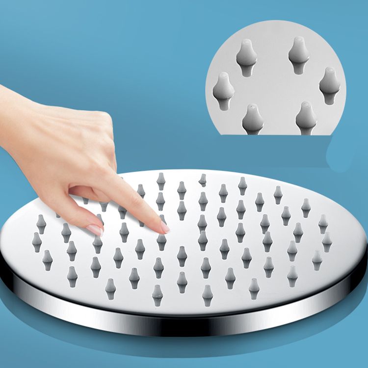 Sikunuo | Metal Shower Head Combo Contemporary Round Fixed Shower Head for the Bathroom