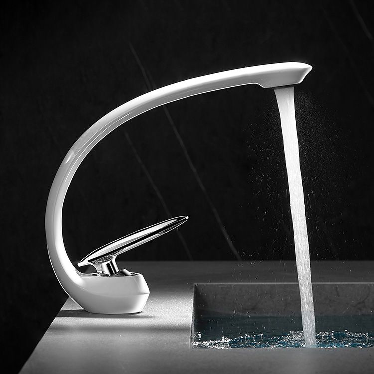 Sikunuo | Unique Bathroom Waterfall Spout Brass Basin Faucet