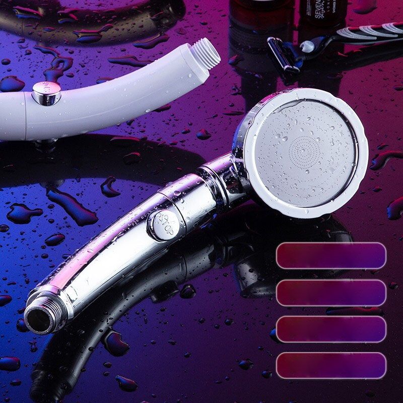 Sikunuo | Contemporary Shower Combination Hand Shower Plastic Wall Mount Round Shower Head Combination