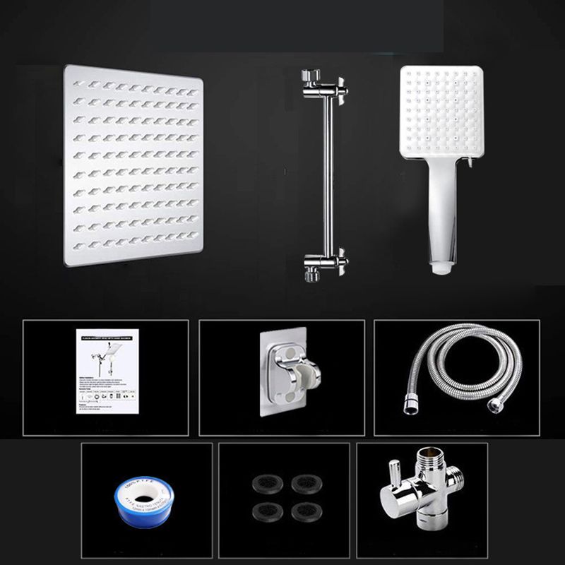 Sikunuo | Contemporary Shower Combination Shower Head with Double Shower Head Ceiling Mounted Square Shower Head