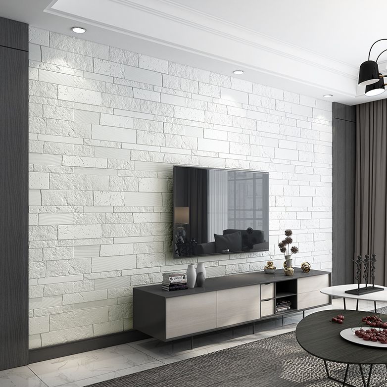 Sikunuo | Industrial 3D Brick Wall Plank Bathroom Living Room Wall Panel Set of 10