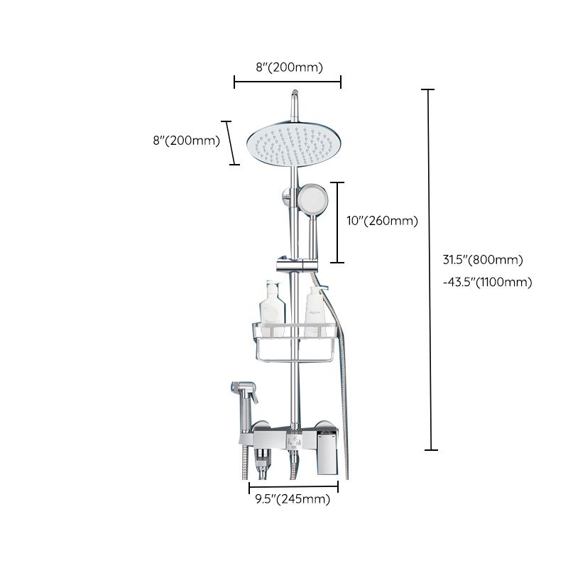 Sikunuo | Modern Shower System Handle Lever Wall Mounted Spot Resist Copper Shower System