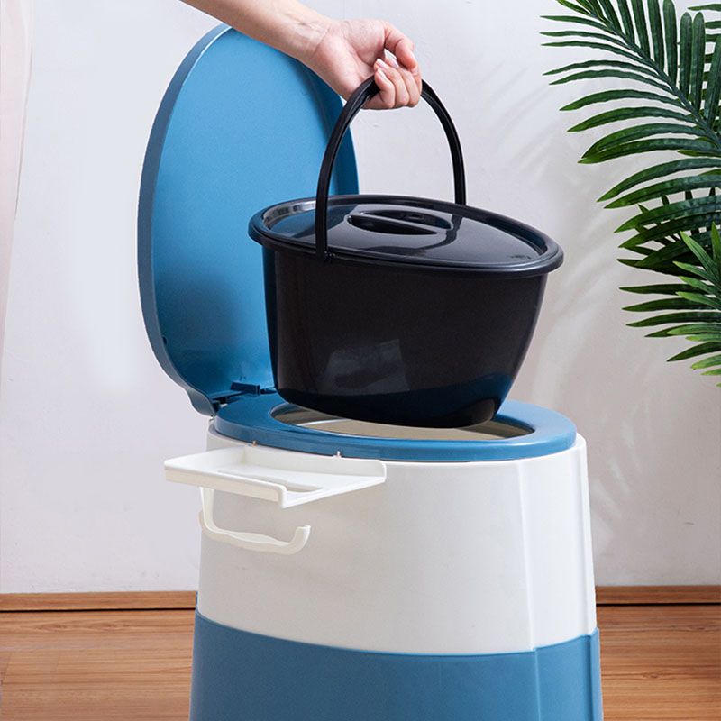 Sikunuo | Modern Flush Toilet Plastic Round Floor Mounted Toilet Bowl for Bathroom