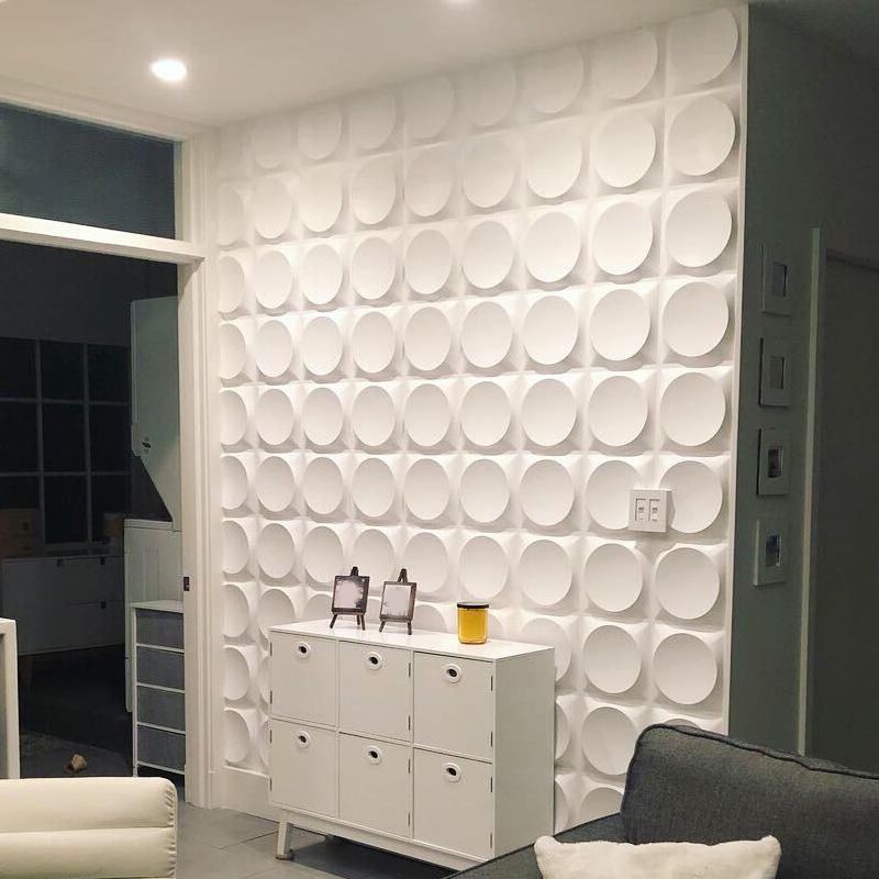 Sikunuo | Modern Style PVC Wall Panel Living Room Peel and Stick Wall Covering 3D Wall Covering