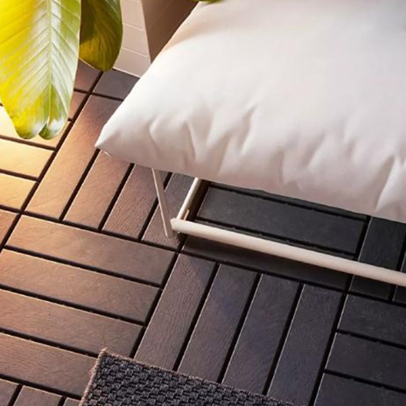 Sikunuo | 4-Slat 12" X 12" PVC Floor Tiles Connection Installation Floor Tiles
