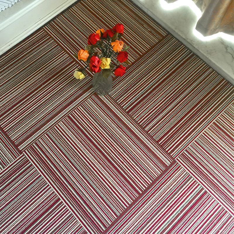 Sikunuo | Dark Color Level Loop Carpet Tile Non-Slip Self-Adhesive Indoor Office Carpet Tiles