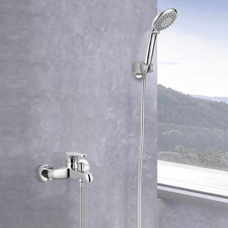 Sikunuo | Bathroom Bathtub Pull-Out Wall-Mounted Hand Shower Fixed Bathtub Faucet
