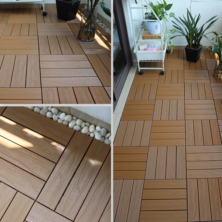 Sikunuo | Square Click Parquet Tiles Composite Tiles Striped Pattern Tile Set